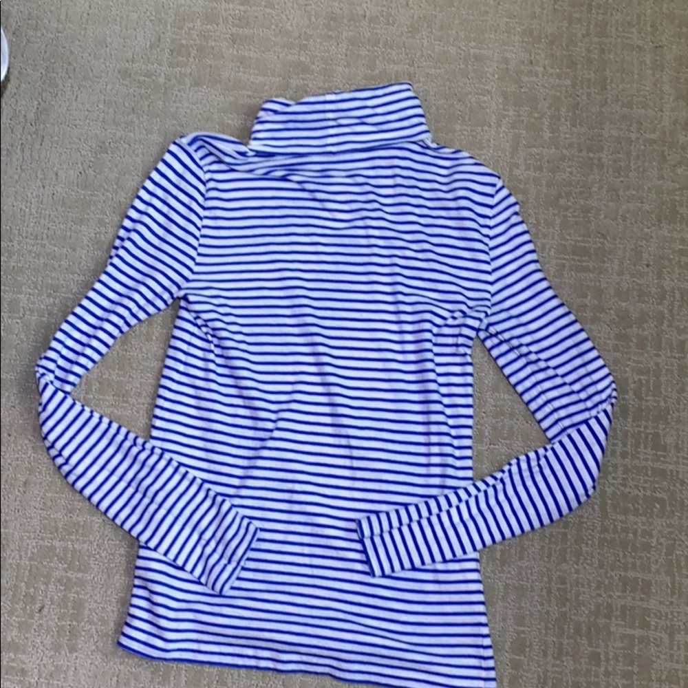 EUC J Crew Tissue Turtleneck Long-Sleeve Top